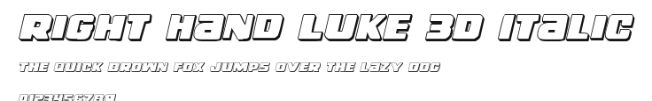 Right Hand Luke 3D Italic Preview