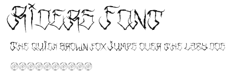 Riders Font Preview