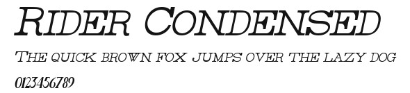 Rider Condensed Preview