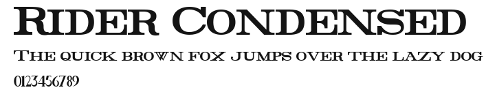 Rider Condensed Preview