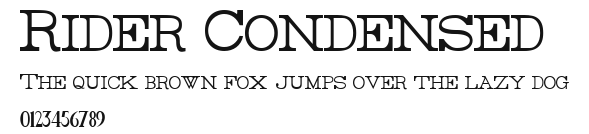 Rider Condensed Preview