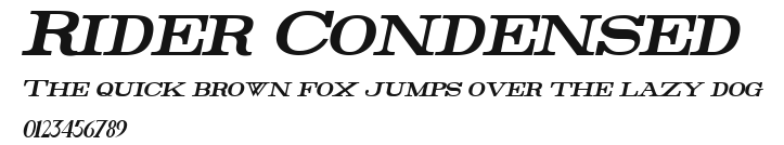 Rider Condensed Preview