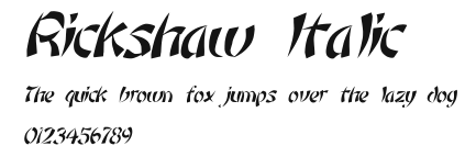 Rickshaw Italic Preview