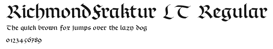 RichmondFraktur LT Regular Preview