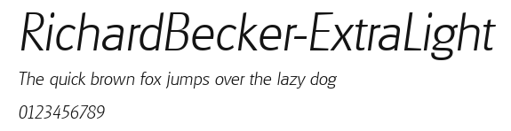 RichardBecker-ExtraLight Preview