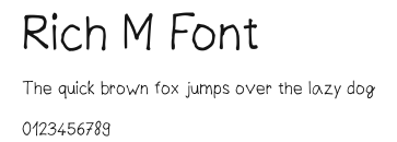Rich M Font Preview