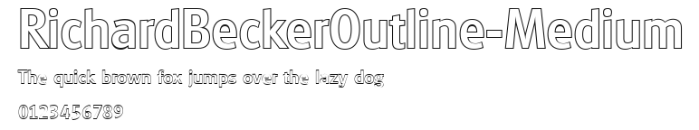 RichardBeckerOutline-Medium Preview