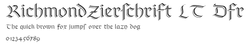 RichmondZierschrift LT Dfr Preview