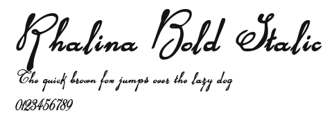Rhalina Bold Italic Preview