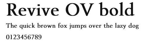 Revive OV bold Preview