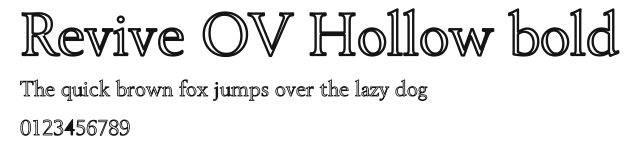 Revive OV Hollow bold Preview