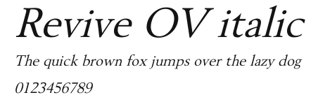 Revive OV italic Preview