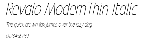 Revalo ModernThin Italic Preview