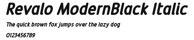 Revalo ModernBlack Italic Preview