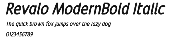Revalo ModernBold Italic Preview