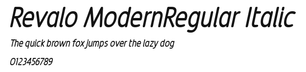 Revalo ModernRegular Italic Preview