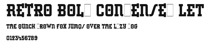 Retro Bold Condensed LET Preview