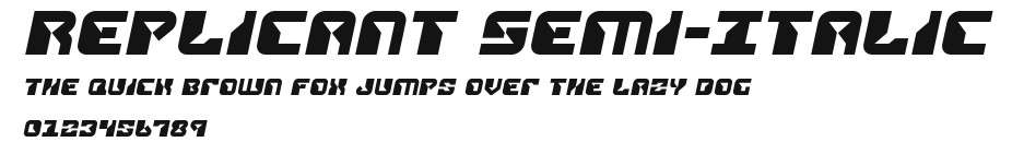 Replicant Semi-Italic Preview