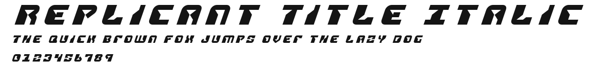 Replicant Title Italic Preview