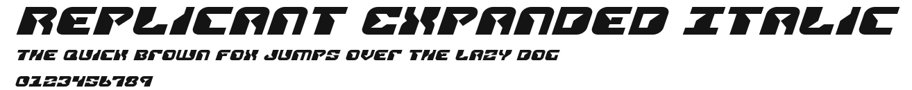 Replicant Expanded Italic Preview