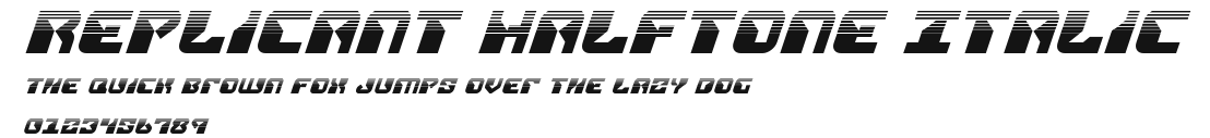 Replicant Halftone Italic Preview