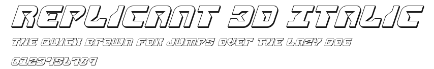 Replicant 3D Italic Preview