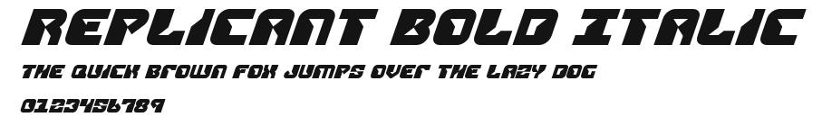 Replicant Bold Italic Preview