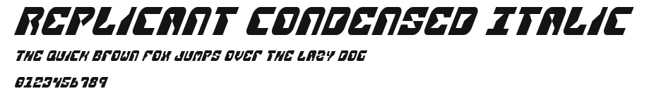 Replicant Condensed Italic Preview
