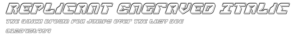 Replicant Engraved Italic Preview