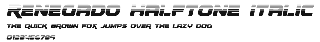 Renegado Halftone Italic Preview
