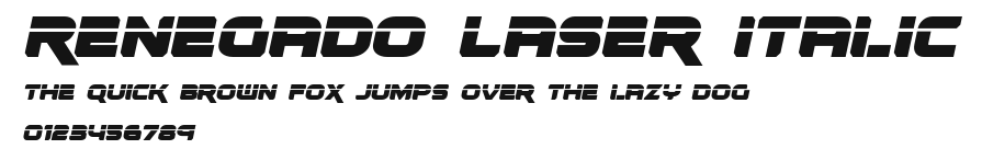 Renegado Laser Italic Preview