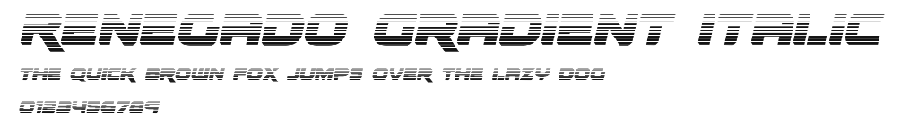 Renegado Gradient Italic Preview