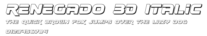 Renegado 3D Italic Preview