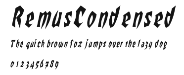 RemusCondensed Preview
