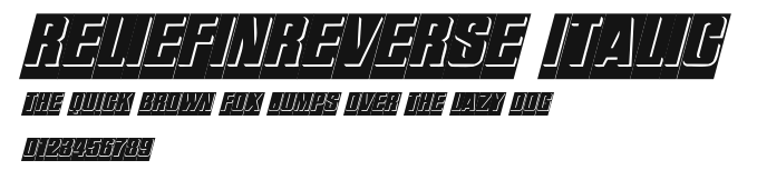 ReliefInReverse Italic Preview