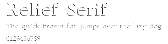 Relief Serif Preview