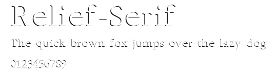 Relief-Serif Preview