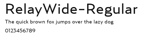 RelayWide-Regular Preview