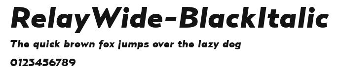 RelayWide-BlackItalic Preview