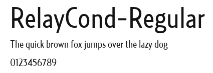 RelayCond-Regular Preview