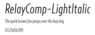 RelayComp-LightItalic Preview