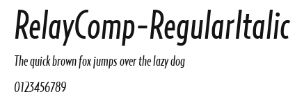 RelayComp-RegularItalic Preview