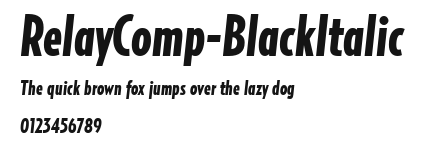 RelayComp-BlackItalic Preview