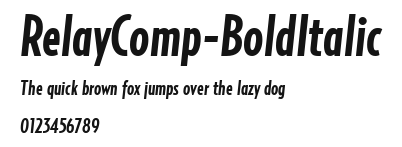 RelayComp-BoldItalic Preview