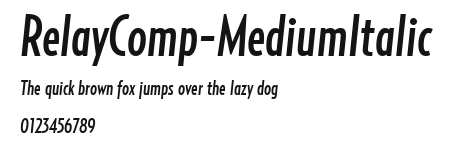 RelayComp-MediumItalic Preview