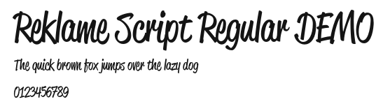 Reklame Script Regular DEMO Preview