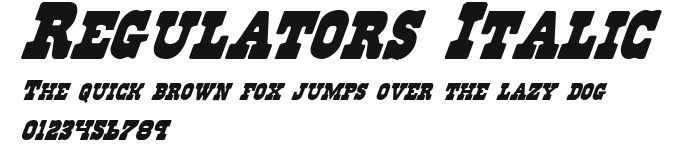 Regulators Italic Preview