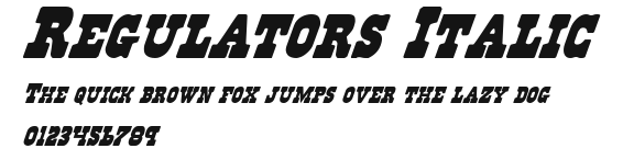 Regulators Italic Preview