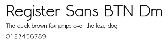 Register Sans BTN Dm Preview