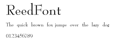 ReedFont Preview